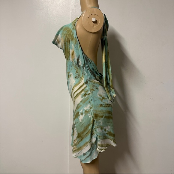 Cellecci FIGHT SONG DRESS Marble Print MINT Open Back Mini Size Medium - Picture 6 of 9